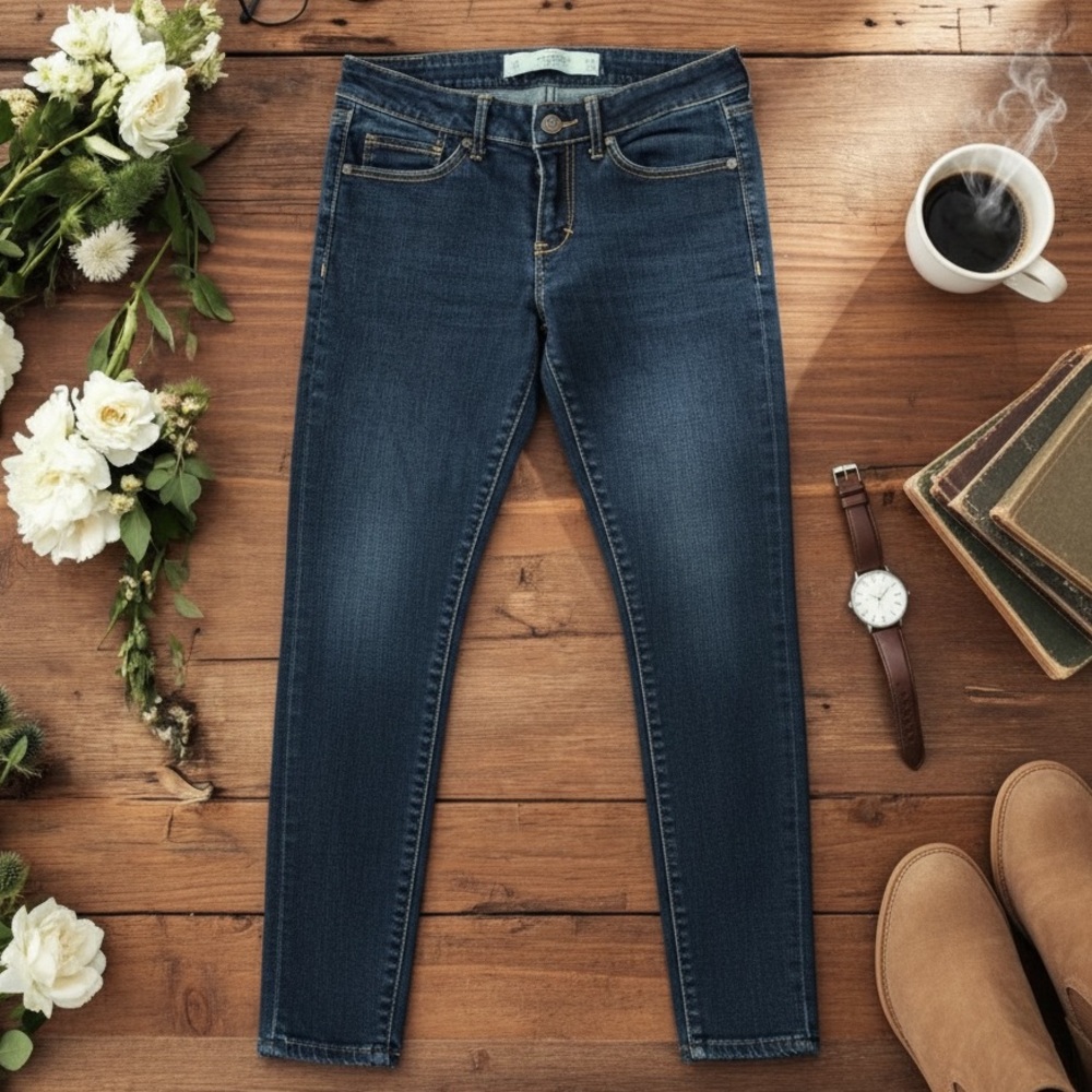 Abercrombie & Fitch Dark Blue Straight Leg Jeans